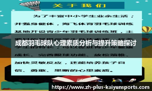 成都羽毛球队心理素质分析与提升策略探讨